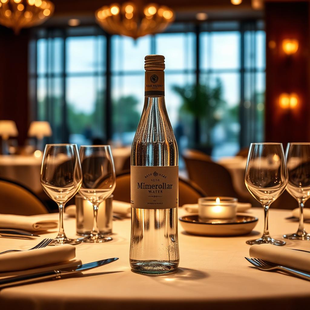 Restaurant branded water bottle