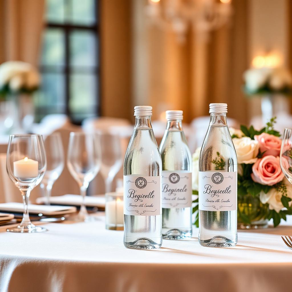 Wedding branded water bottle